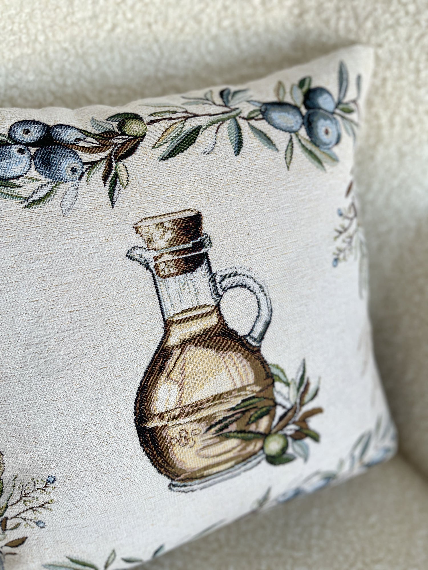 Cushion cover «Olive -2» - Premium Tapestry with Microfibre - Textile4Family