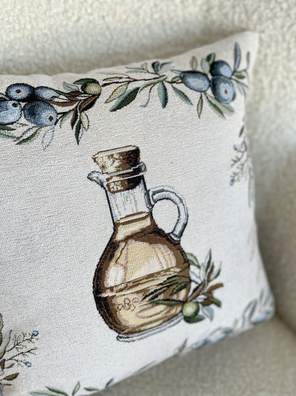 Cushion cover «Olive -2» - Premium Tapestry with Microfibre - Textile4Family