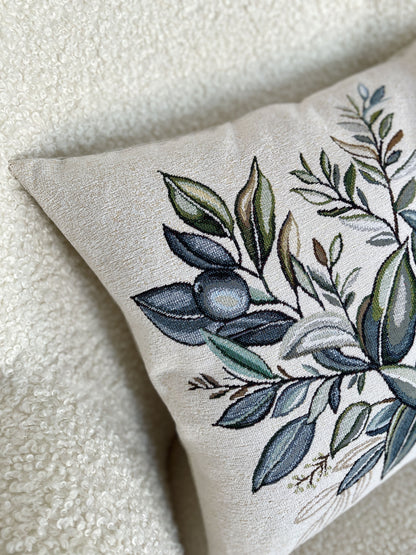 Cushion cover «Olive -3» - Premium Tapestry with Microfibre - Textile4Family