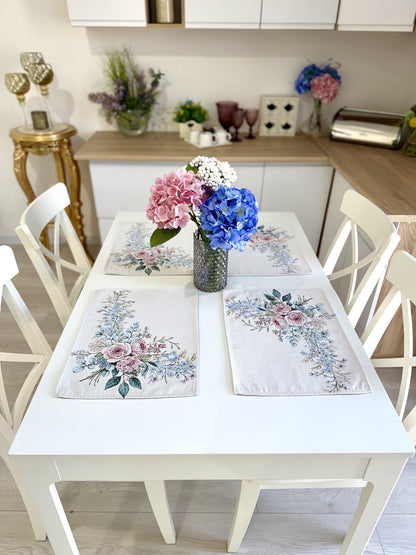 Placemat set «Rose» - Premium Tapestry with Microfibre - Textile4Family