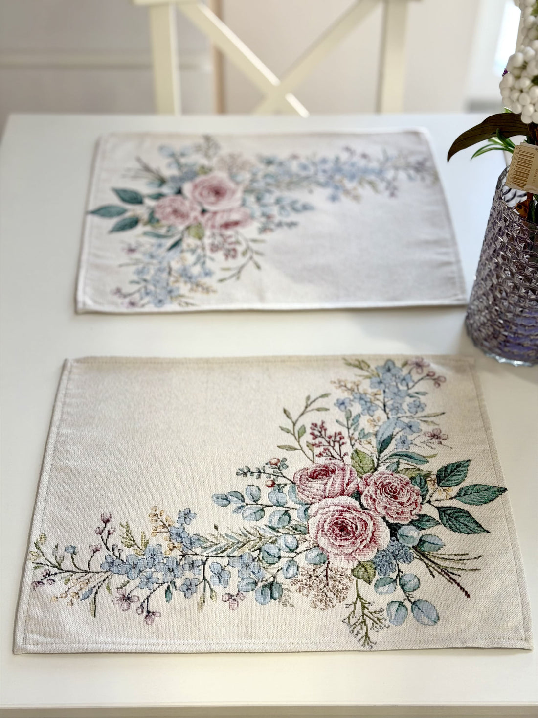 Placemat set «Rose» - Premium Tapestry with Microfibre - Textile4Family