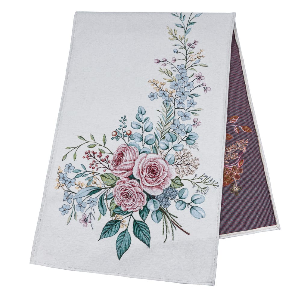Table Runner «Rose» - Premium Tapestry with Microfibre - Textile4Family