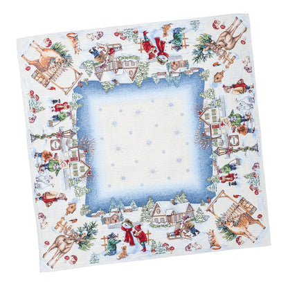 Christmas Tablecloth «Magic of Christmas» with Silver Lurex - Premium Gobelin