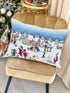Christmas Pillow cover  «Magic of Christmas» with Silver Lurex - Premium Gobelin - Textile4Family