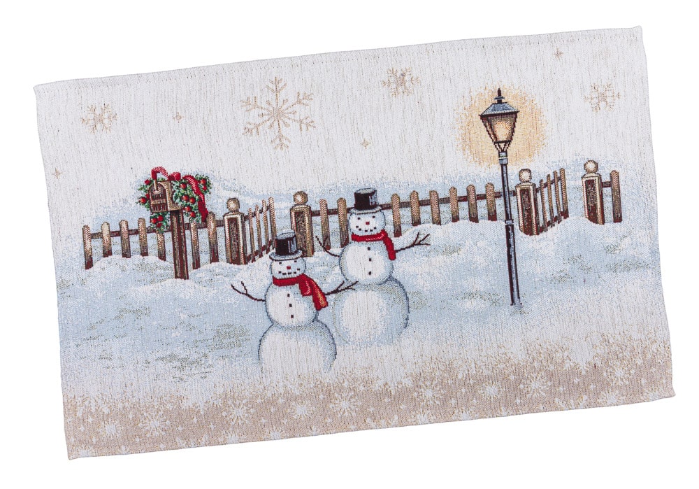 Winter Holiday Placemat «HOME» With microfibre &amp; silver lurex Limaso Textile