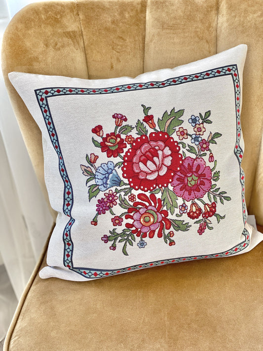 Cushion cover «Folk Floral» - Premium Tapestry - Textile4Family