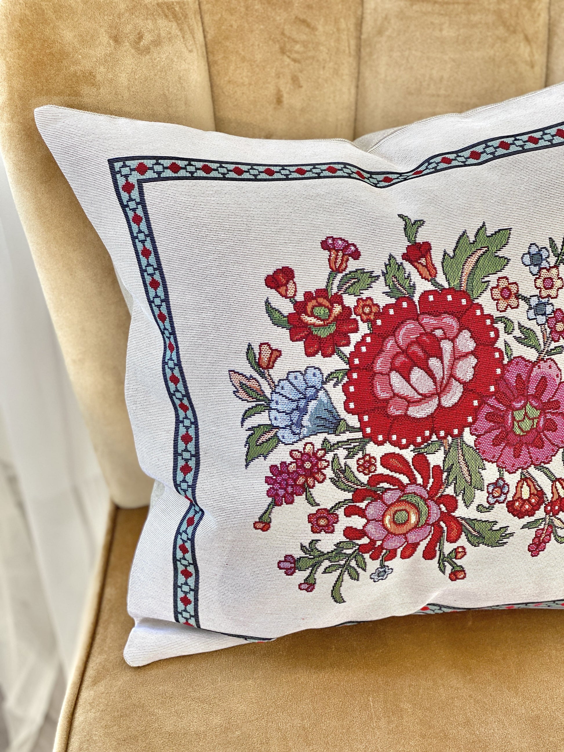 Cushion cover «Folk Floral» - Premium Tapestry - Textile4Family