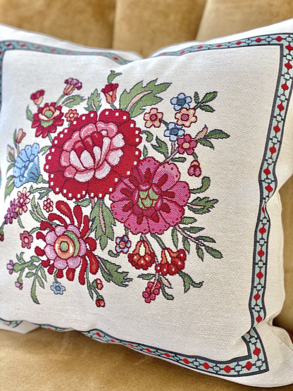 Cushion cover «Folk Floral» - Premium Tapestry - Textile4Family