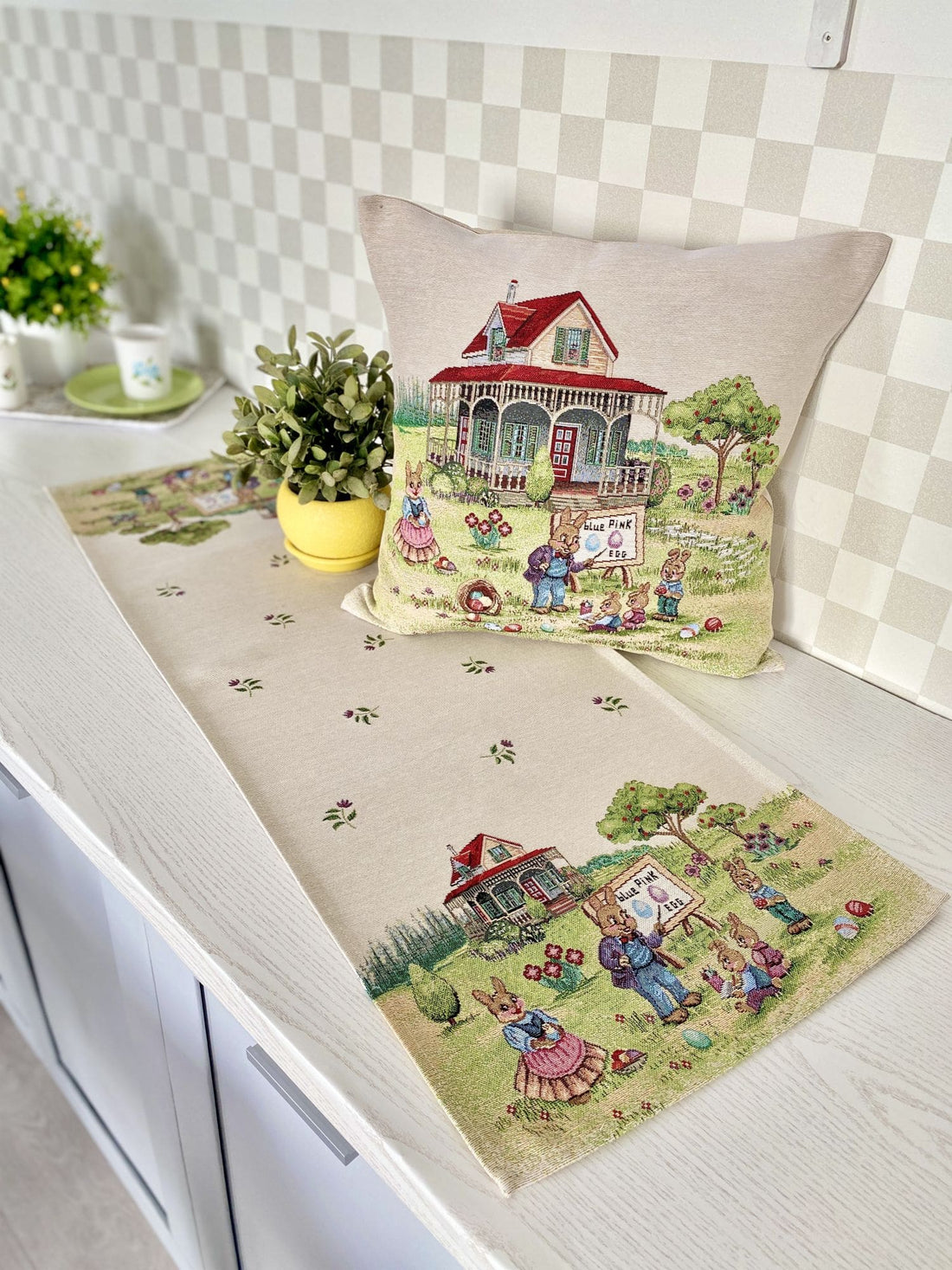 Easter tapestry table runner «Easter holiday» Limaso Textile
