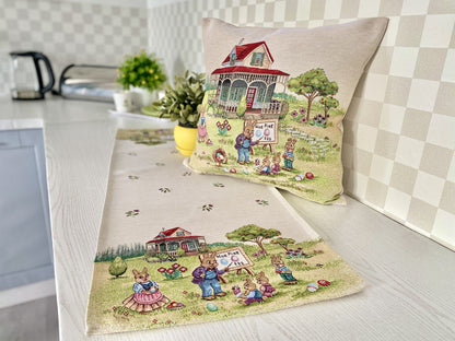 Easter tapestry cushion cover «Easter holiday»