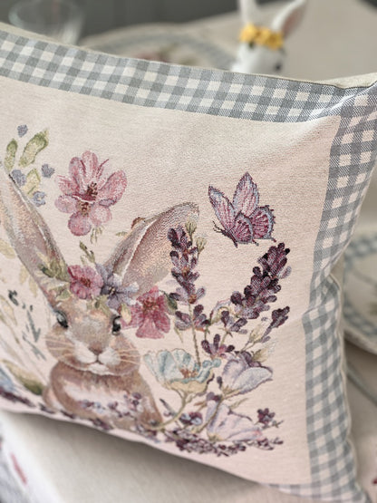 Easter tapestry cushion cover «Lavender holiday»