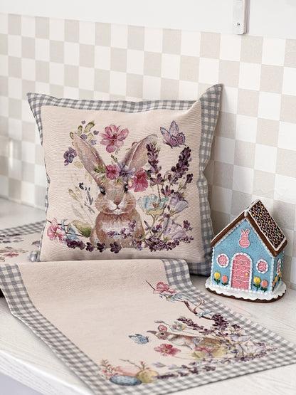 Easter tapestry cushion cover «Lavender holiday»