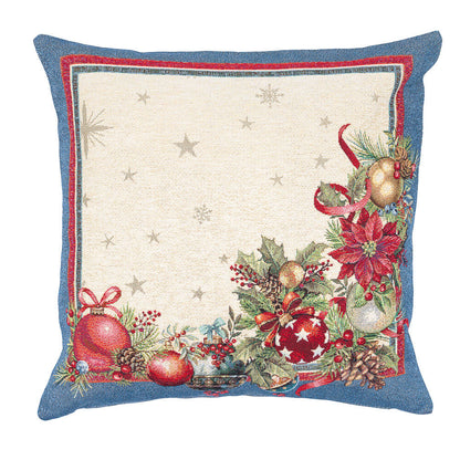 Christmas Cushion cover «Christmas Glow» with Golden Lurex - Luxury Tapestry