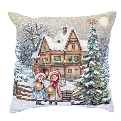 Christmas Cushion cover «Magical Winter Eve»  - Luxury Tapestry