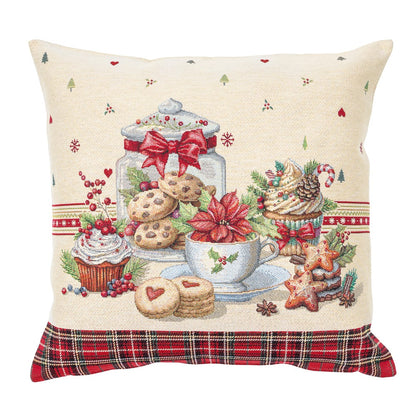 Christmas Cushion cover «Sweet Dreams» with Golden Lurex - Premium Gobelin