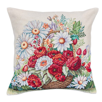 Cushion cover «Poppy and Daisy» - Premium Tapestry - Textile4Family