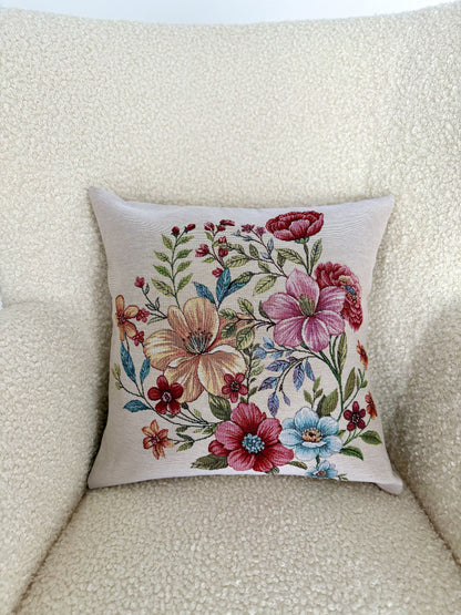 Cushion cover «Blooming garden» - Premium Tapestry - Textile4Family