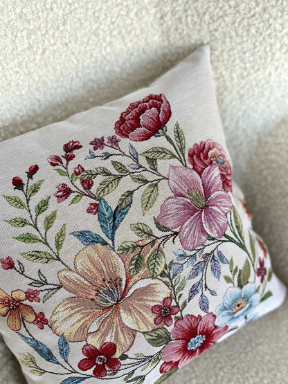 Cushion cover «Blooming garden» - Premium Tapestry - Textile4Family