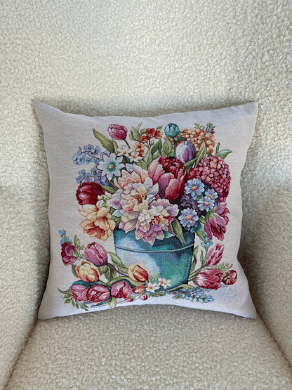 Cushion cover «Tulip Bouquet» - Premium Tapestry - Textile4Family