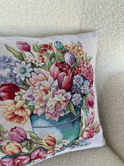 Cushion cover «Tulip Bouquet» - Premium Tapestry - Textile4Family