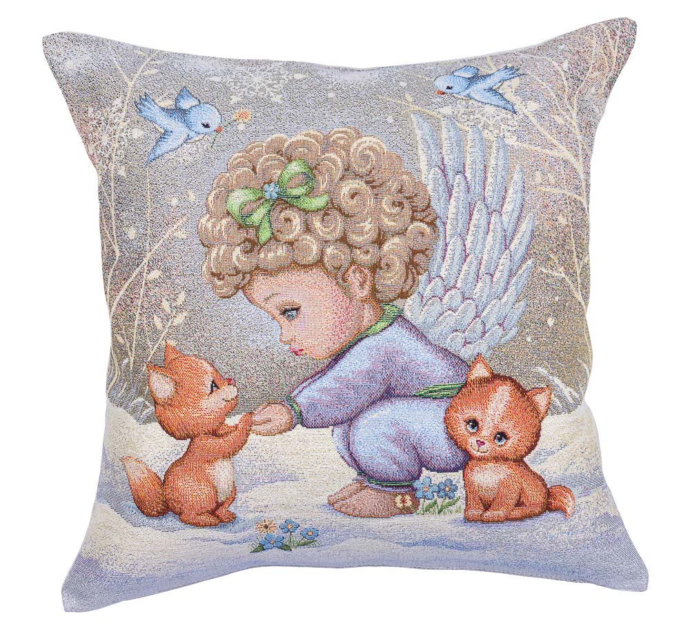 Christmas tapestry cushion cover «Angel» without lurex