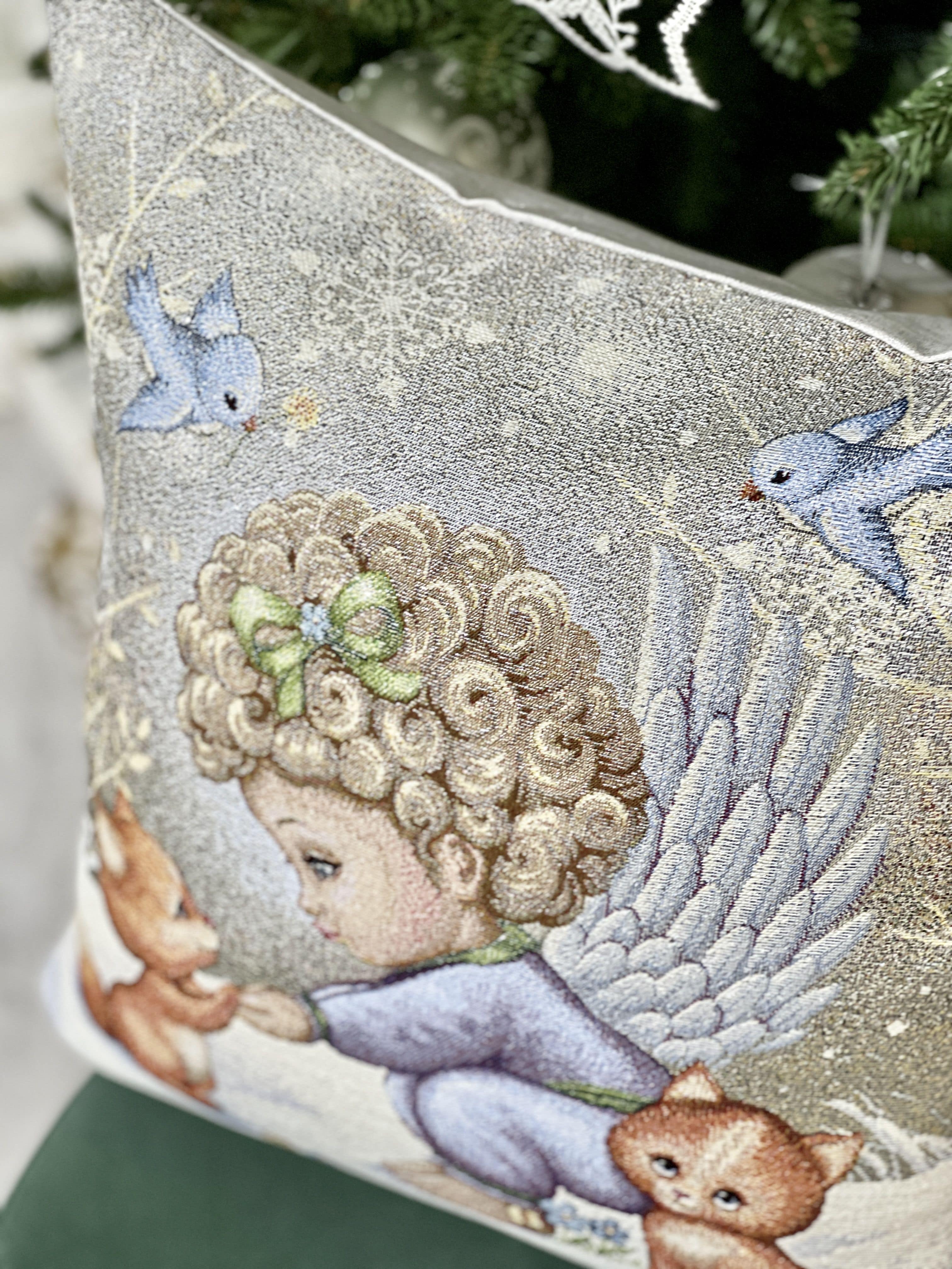 Christmas tapestry cushion cover «Angel» without lurex Limaso Textile