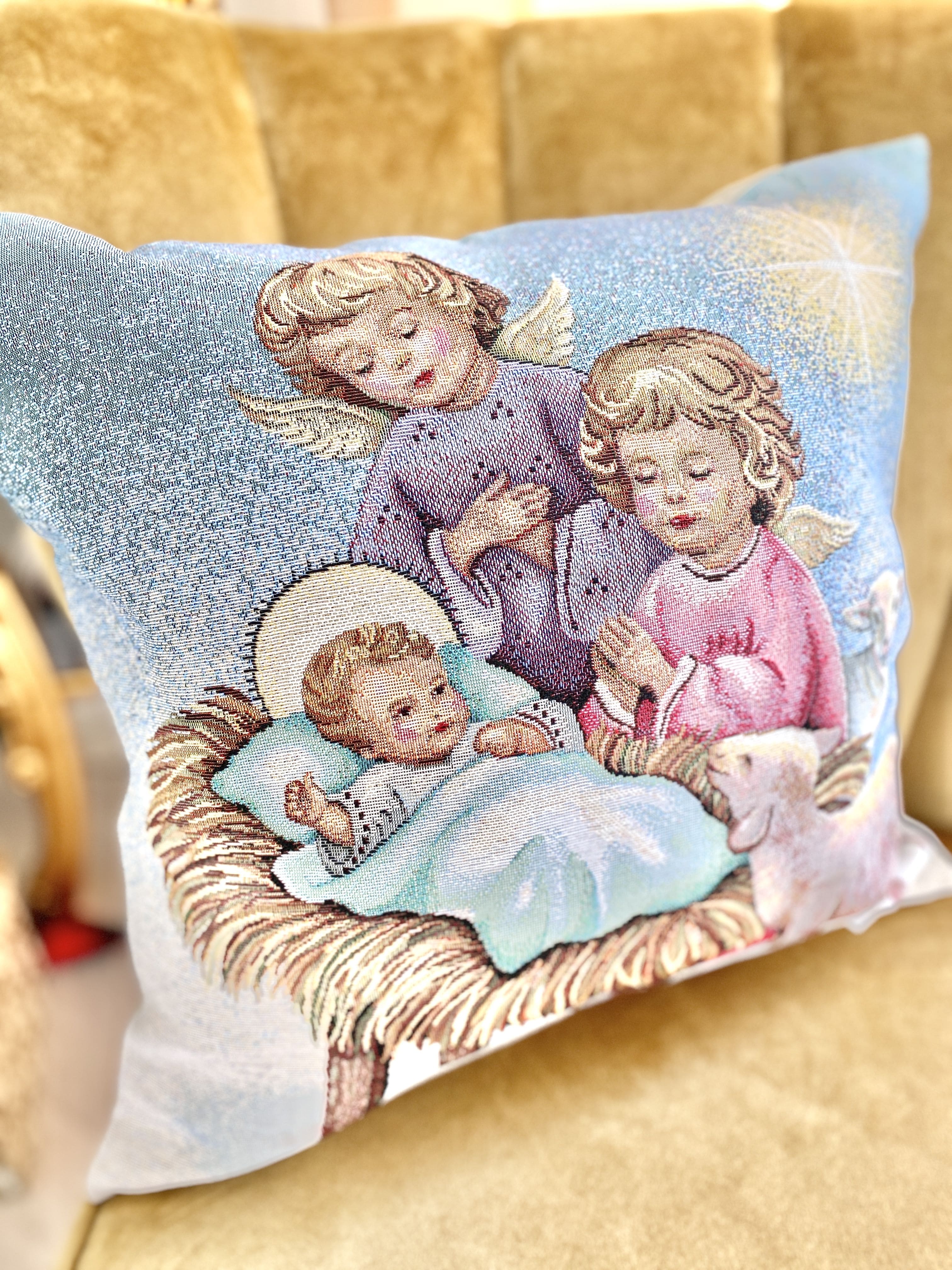 Christmas tapestry cushion cover «Christmas night» without lurex - Textile4Family