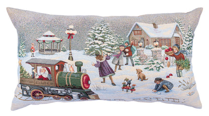 Christmas tapestry cushion cover «Polar Express» without lurex