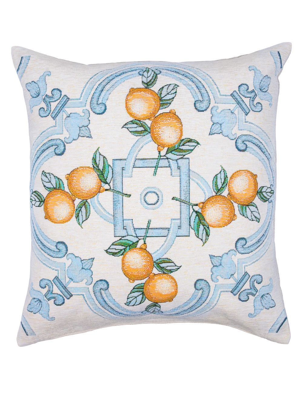 Tapestry cushion cover "Lemon Majolica-2" with microfibre - Textile4Family