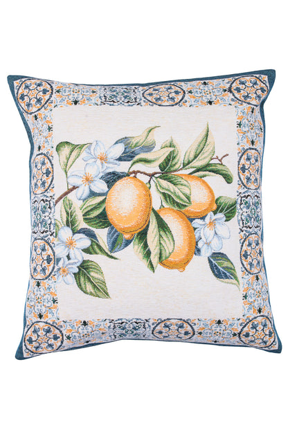 Tapestry cushion cover "Lemon Majolica-3" with microfibre