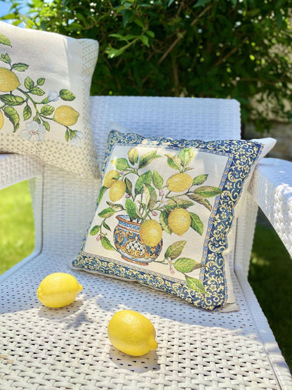 Tapestry cushion cover «Lemons»