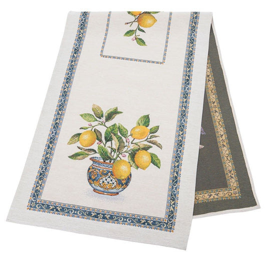 Tapestry table runner «Lemons»