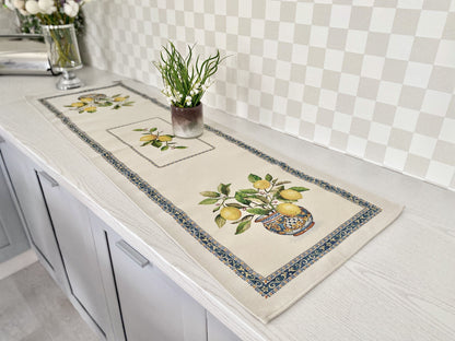 Tapestry table runner «Lemons»
