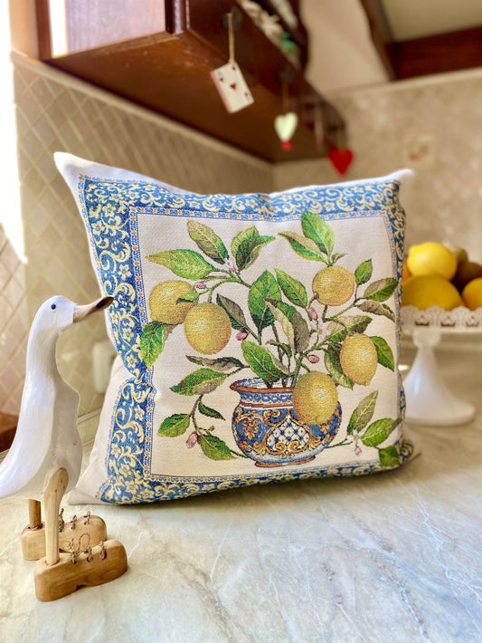 Tapestry cushion cover «Lemons»