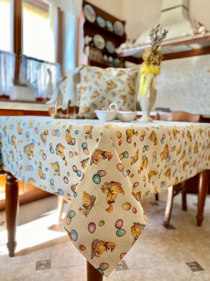 Easter tapestry tablecloth «Easter Ducks»