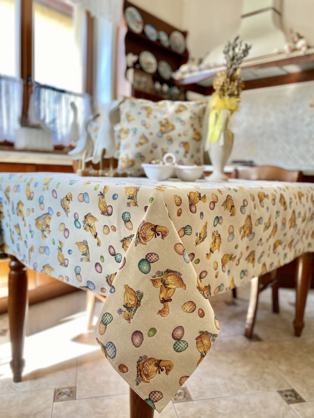 Easter tapestry tablecloth «Easter Ducks» Limaso Textile