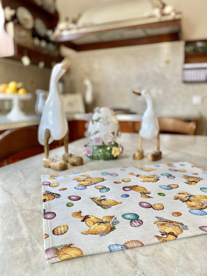 Easter tapestry Placemats set «Easter Ducks»