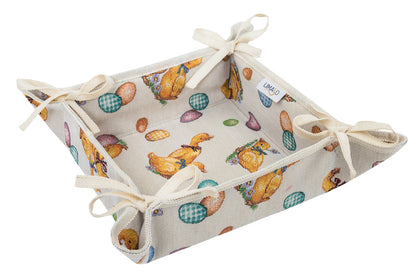 Easter tapestry Bread Basket «Easter Ducks»