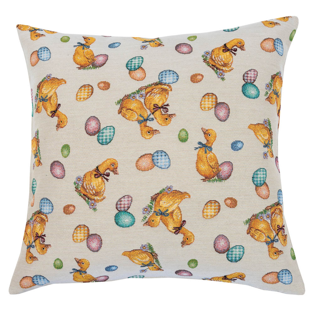 Easter tapestry cushion cover «Easter Ducks»