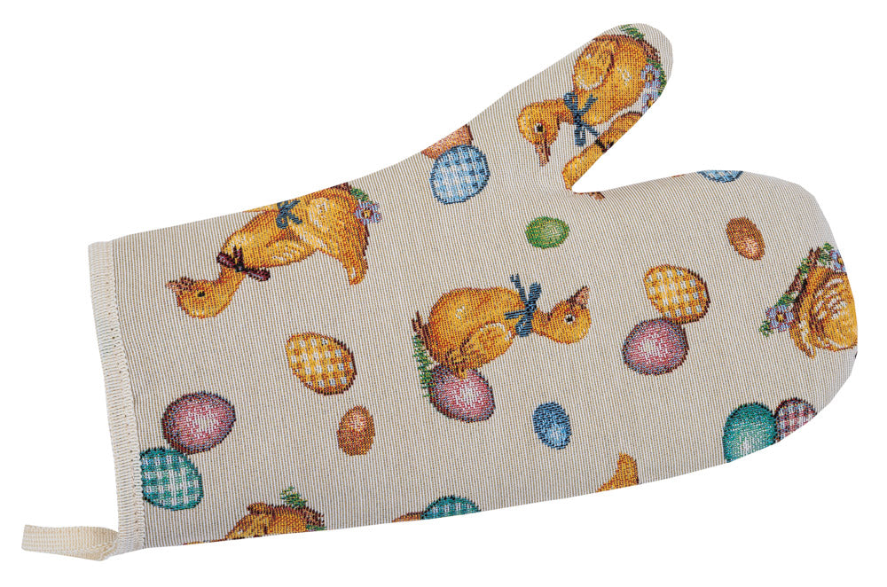 Tapestry oven mitten «Easter Ducks»