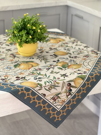 Tapestry tablecloth «Lemons and Olives»