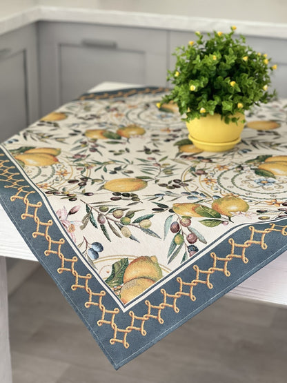 Tapestry tablecloth «Lemons and Olives»