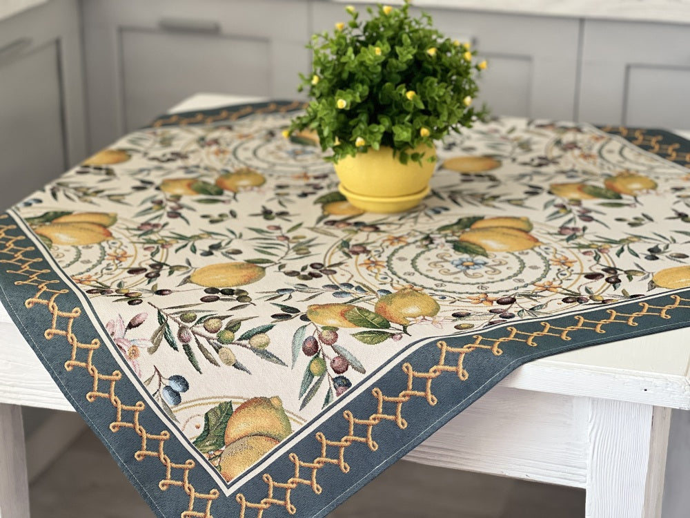 Tapestry tablecloth «Lemons and Olives»