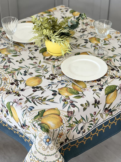 Tapestry tablecloth «Lemons and Olives»