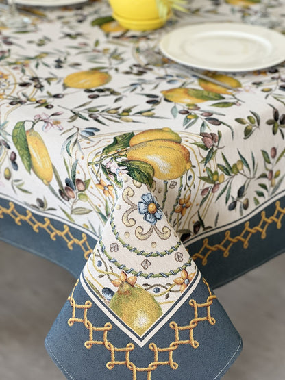 Tapestry tablecloth «Lemons and Olives»