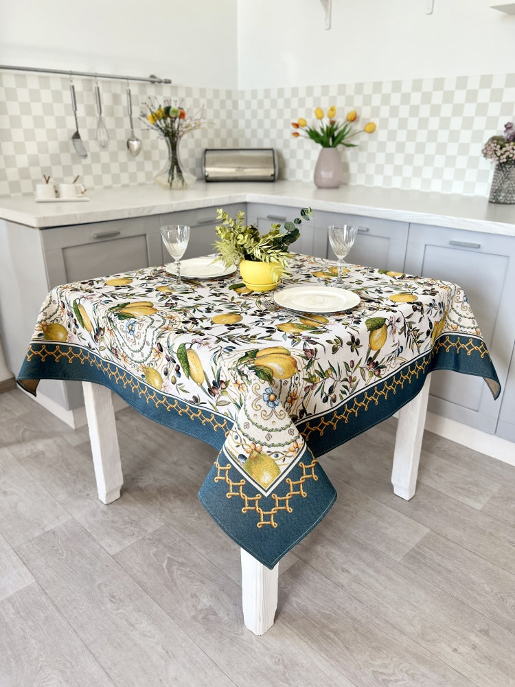 Tapestry tablecloth «Lemons and Olives»