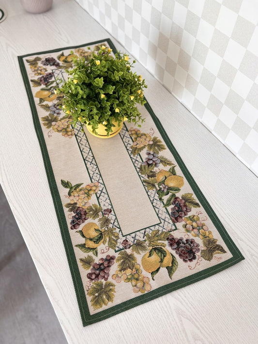 Tapestry table runner «Grape»