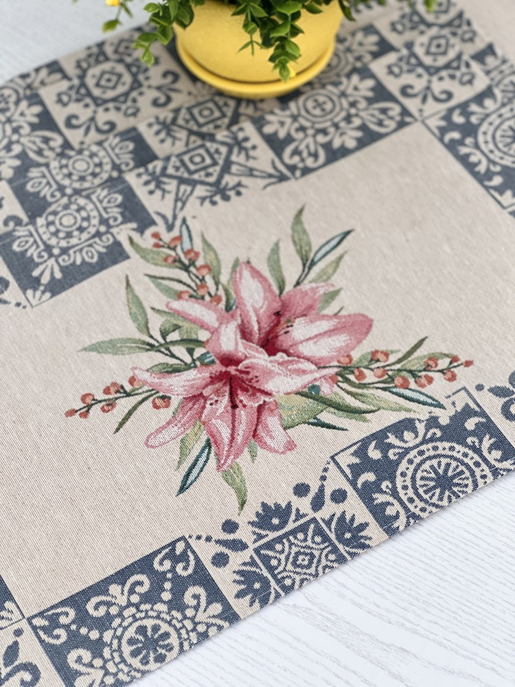 Tapestry Placemats set «Lilies» Limaso Textile