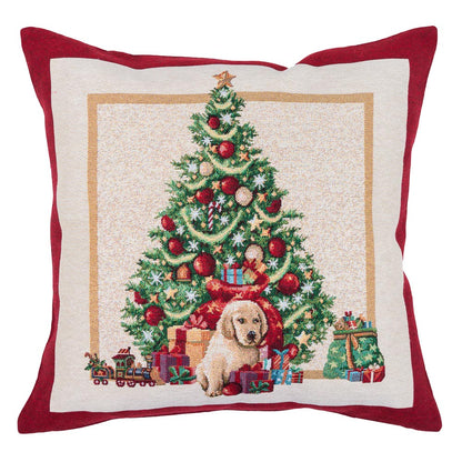 Christmas tapestry cushion cover «Best gift» With microfibre