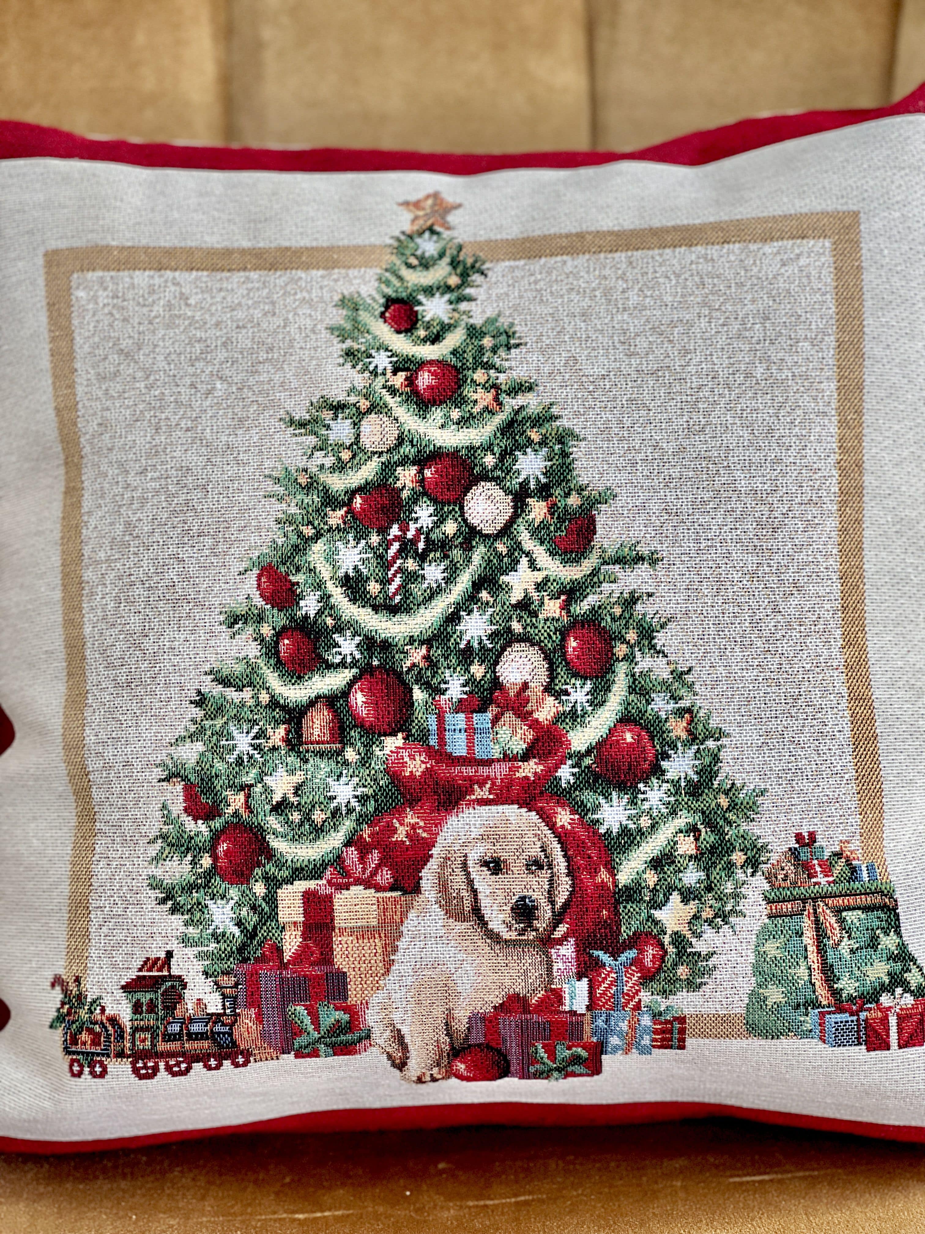 Christmas tapestry cushion cover «Best gift» With microfibre Limaso Textile